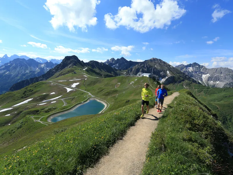 Trailrunning mit Bergpanorama